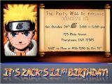 Naruto Birthday Invitation Template Items Similar to Custom Naruto Birthday Party Invitation
