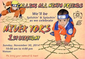 Naruto Birthday Invitation Template Naruto Birthday Party Invitation Card Photoshop Project