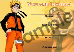 Naruto Birthday Invitation Template Naruto Shippuuden Invitation Card