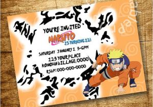 Naruto Birthday Invitation Template Printable Naruto Invitation Personalized by