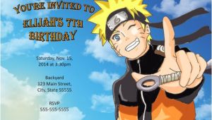 Naruto Birthday Invitations Naruto Invitation Naruto Birthday
