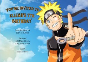 Naruto Birthday Invitations Naruto Invitation Naruto Birthday