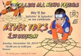 Naruto theme Birthday Invitation Naruto Birthday Party Invitation Card Photoshop Project