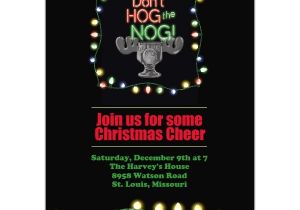 National Lampoons Christmas Vacation Party Invitations Hog the Nog Christmas Invitations Paperstyle