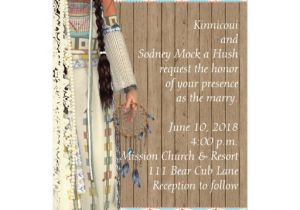 Native American Wedding Invitations Native American Wedding Invitation with Bride Zazzle