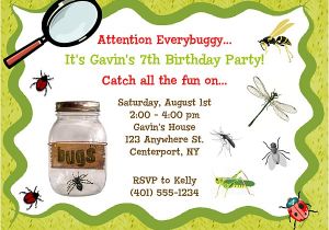 Nature themed Birthday Party Invitations Bugs Insects Nature Birthday Party Invitations Bugs