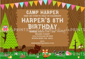 Nature themed Birthday Party Invitations Woodland themed Birthday Party Ideas Dimple Prints