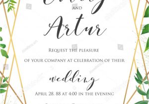 Nature Wedding Invitation Template Natural Botanical Wedding Invitation Invite Save the