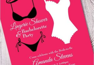 Naughty Bridal Shower Invitations Lingerie Party Bachelorette Invites Wedding