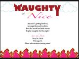 Naughty or Nice Bridal Shower Invitations Naughty or Nice Bachelorette Party