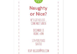 Naughty or Nice Party Invitations Naughty Nice Christmas Party Invitation