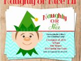 Naughty or Nice Party Invitations Naughty or Nice Elf Holiday Party Invitation You Print