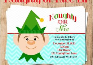 Naughty or Nice Party Invitations Naughty or Nice Elf Holiday Party Invitation You Print