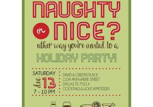 Naughty or Nice Party Invitations Naughty or Nice Holiday Party Invitation Kateogroup