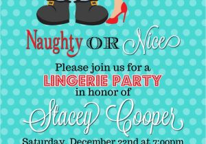 Naughty or Nice Party Invitations Naughty or Nice Party Invitation Bridal Shower Lingerie