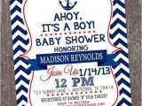 Nautical Baby Shower Invitation Wording Chevron Nautical Baby Shower Invitations 1 00 Each with