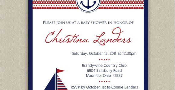 Nautical Baby Shower Invitations for Boys Ahoy It S A Boy Nautical Baby Shower Invitation by