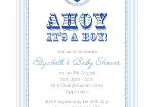Nautical Baby Shower Invitations for Boys Nautical Baby Shower Invitation for Boys