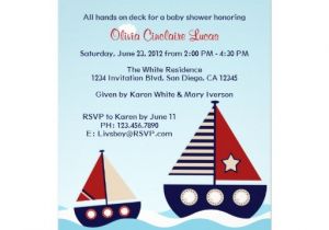Nautical Baby Shower Invitations for Boys Nautical Sailboat Baby Boy Baby Shower Invitation 5" X 7