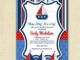 Nautical Birthday Invitation Template Free Baby Shower Invitation Ships Ahoy Baby Shower Sailboat