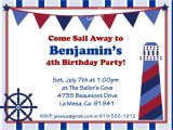 Nautical Birthday Invitation Template Free Nautical Birthday Invitation Best Party Ideas