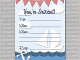 Nautical Birthday Invitation Template Free Nautical Birthday Invitations Ideas Bagvania Free