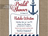 Nautical Bridal Shower Invites Red Nautical Bridal Shower Invitation Red Nautical