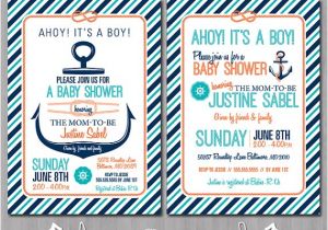 Nautical theme Baby Shower Invitations Etsy Items Similar to Nautical theme Baby Shower Invitation