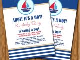 Nautical theme Baby Shower Invitations Etsy Items Similar to Nautical theme Baby Shower Invitations