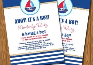 Nautical theme Baby Shower Invitations Etsy Items Similar to Nautical theme Baby Shower Invitations