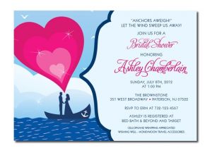 Nautical themed Bridal Shower Invitations Nautical themed Custom Bridal Shower Invitation On Luulla