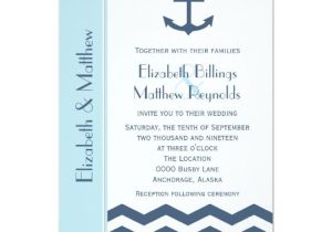 Nautical themed Wedding Invitation Template Nautical themed Wedding Invitations Blue Zazzle Com