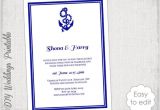 Nautical Wedding Invitation Template Free Printable Nautical Wedding Invitation Template Diy