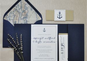 Nautical Wedding Invitation Template Nautical Wedding Invitation Pocketfold by Coppiacreativa