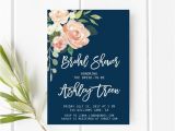 Navy and Blush Bridal Shower Invitations Navy and Blush Bridal Shower Invitation Peach Bridal Shower