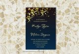 Navy and Gold Wedding Invitation Template Navy Wedding Invitation Template Gold Sparkles Printable