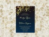 Navy and Gold Wedding Invitation Template Navy Wedding Invitation Template Gold Sparkles Printable