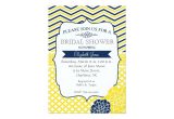 Navy and Yellow Bridal Shower Invitations Navy Blue and Yellow Bridal Shower Invitation