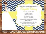 Navy and Yellow Bridal Shower Invitations Printable Bridal Shower Invitation Navy Blue by Benevolentink