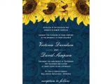 Navy Blue and Sunflower Wedding Invitations Navy Blue Sunflower Wedding Invitation Sunflower Wedding