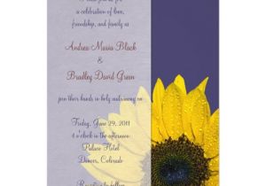 Navy Blue and Sunflower Wedding Invitations Navy Blue Yellow Sunflower Wedding Invitation Zazzle Com