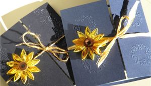 Navy Blue and Sunflower Wedding Invitations Sunflower and Navy Blue Wedding Invitation Sunflower Wedding