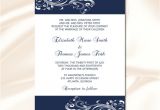 Navy Blue Wedding Invitation Template Navy Blue Wedding Invitation Template Diy Elegant Modern