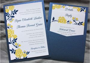 Navy Blue Wedding Invitations Kits Designs Navy Blue and Silver Wedding Invitations with Blu