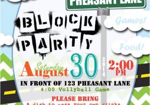 Neighborhood Block Party Invitation Template Free Neighborhood Block Party Personalized Printable Invitation