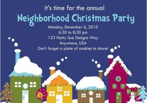 Neighborhood Holiday Party Invitation Wording Items Similar to Custom Neighborhood Holiday Party