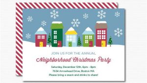 Neighborhood Holiday Party Invitation Wording Neighborhood Party Invitation Printable Christmas Open