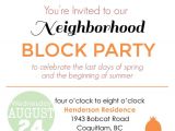 Neighborhood Party Invitation Template Items Similar to Summer Block Party Backyard Bbq