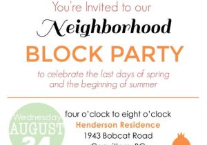Neighborhood Party Invitation Template Items Similar to Summer Block Party Backyard Bbq