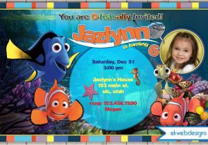 Nemo Birthday Invitation Template Finding Nemo Birthday Invitation Custom Digital File